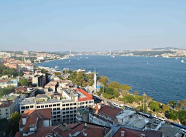 City centre Bosphorus view apartment luxury